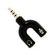 thumbnail image 4 of Injueey Divisor de audio de 3,5 mm 2 en 1 Interfaz de conector estéreo conveniente Convertidor de sonido Altavoces de teléfono Accesorios de Cables de audio/vídeo negro, 4 of 6