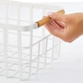 thumbnail image 4 of mDesign Metal Food Organizer Storage Basket - 2 Pack - Matte White/Natural, 4 of 9