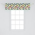 thumbnail image 2 of Ambesonne Indie Window Valance, 80s Vibrant Pineapple, 54" X 12", Multicolor, 2 of 3