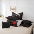 thumbnail image 6 of Homewish Gothic Skull 7-Piece Twin Bedding Sets For Female Men Adults,Red Rose Bedding Comforter Set,Chic Flowers Breathable Sheet Sets,Exotic Style Bedroom Decor,Reversible, 6 of 8