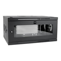 Eaton Tripp Lite Series SmartRack 6U Low-Profile Switch-Depth-Plus Wall-Mount Rack Enclosure Cabinet, Wide - Rack enclosure cabinet - wall mountable - black - 6U - 19"