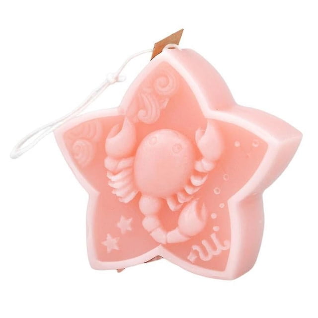 Vela sin humo con fragancia de larga duración, vela de aromaterapia con forma de estrella para sala de estar, 75g, diseño de doce constelaciones