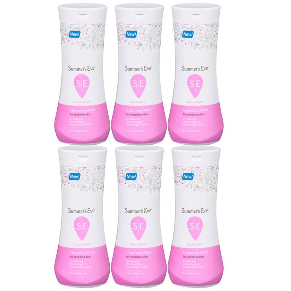 Summer's Eve Cleansing Wash for Sensitive Skin, Island Splash 9 oz (Pack of 6)
