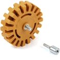 thumbnail image 1 of 4 Inch Pneumatic Rubber Degumming Disc Pneumatic Eraser Wheel Car Sticker Remover 20MM Thickness Yellow, 1 of 5