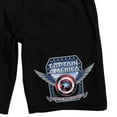 thumbnail image 2 of Captain America Brave New World Shield & Wings Adult Black Sleep Pajama Shorts
-Small, 2 of 5