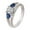 Silver, variant on Riforla Heart Shaped Blue Diamond Ring Women's Blue Diamond Diamond Ring Fashion Jewelry Womens Jewelry Silver 8