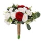 thumbnail image 1 of XmhyTop Ramos de boda para novia y dama de honor, rosas color champán, flores artificiales rojas, ramo para boda, fiesta, decoración de la iglesia, 1 of 5