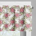 thumbnail image 3 of Ambesonne Flower Window Valance, Dog Rose Garden Floral, 54" X 18", Lime Green Pale Pink, 3 of 5
