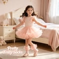 thumbnail image 3 of TELOLY 2Pairs Kids Socks,8-10 Years Old Ruffle Socks,Solid Color Lace Socks,Combination3, 3 of 7