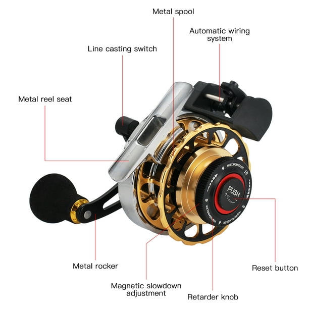Arealer Automatic Wire Spread 10+1 BB Fly Fishing Reel Aluminum Alloy  Fishing Reel Left/Right Hand Raft Reel Ice Fishing Reels Automatic Line  Casting