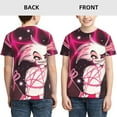 thumbnail image 3 of Angel Dust Dance Hazbin Hotel Teen T-Shirt Crewneck Short Sleeve Double-Sided Print Summer Tee Shirts Top For Youth Boys Girls Children Medium, 3 of 7