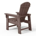 thumbnail image 3 of WestinTrends Malibu Kids Outdoor Adirondack Plastic Patio Chair (Set of 2), Dark Brown, 3 of 15