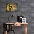 thumbnail image 3 of Rustic Farm Sunflower Wall Art Butterfly Hummingbird Canvas Print Paintings Framed Inspirational Quotes Pictures Modern Home Decor For Living Room Kitchen Bathroom Ready To Hang,12x16 Inch, 3 of 6