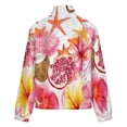 thumbnail image 6 of Jackets for Women Winter Coat Jackets Flannel Stand Collar Jacket(Tropical Flowers Fruits Sea Life,Size:S-4XL), 6 of 7