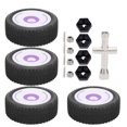 thumbnail image 2 of RC Front Rear Tires,  Durable Rubber Tires  for Auto Repair for WLtoys, 2 of 8