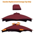 thumbnail image 2 of Eurmax 10x12 Gazebo Replacement Canopy 2 Tier Replacement Canopy,Burgundy, 2 of 5