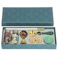 thumbnail image 3 of Wax  Kit,  Wax Furnace Removable Handle Simple  Exquisite Workmanship  for Envelope for Invitation Letter SP272 Antique Gold Amaranth Rhinestone Handle, 3 of 8