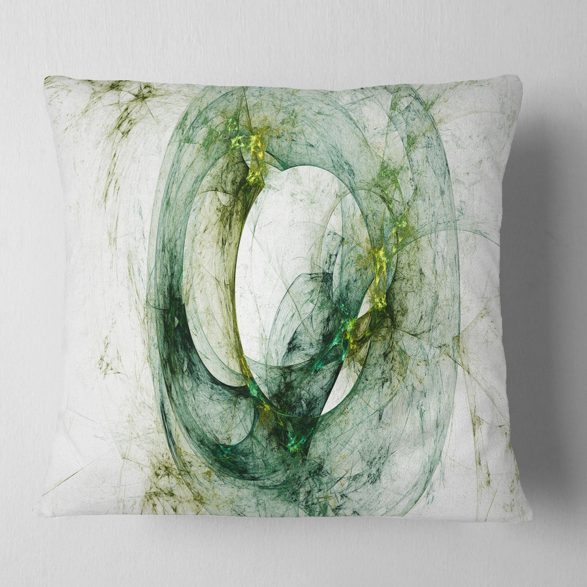 Designart Far Spherical Galaxy Brown - Abstract Throw Pillow - 16x16