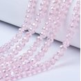 thumbnail image 1 of Electroplate Glass Beads Strands AB Color Plated Faceted Rondelle Pink 2.3~2.7x2mm Hole: 0.4mm about 150~155pcs/strand 32~33cm, 1 of 2