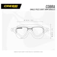 thumbnail image 2 of Goggle Adulto CRESSI  Cobra Transparente/Rojo Lentes Transparentes, 2 of 2
