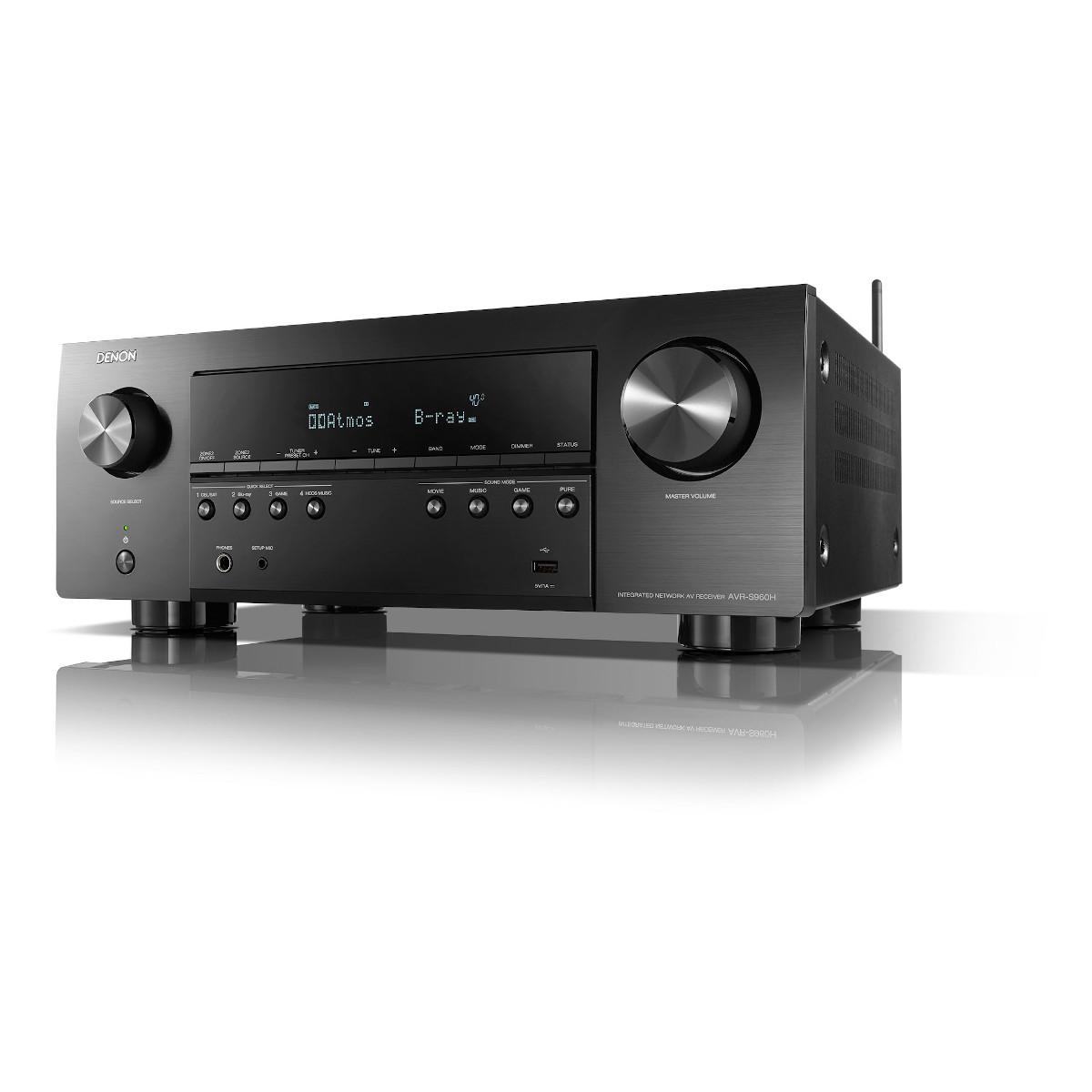 Denon AVR-S960H 7.2-Channel 4K Home Theater Receiver with 3D Audio and  Voice Control Voice Control - image 2 of 4