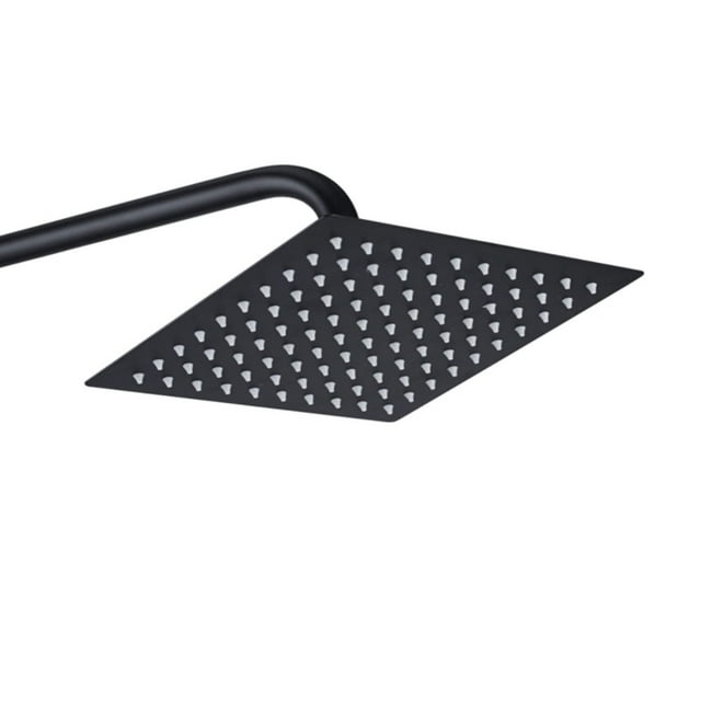 DROP Bath and Kitchen 10" x 10" Square Rainfall Shower Head in Black Color - DR091037