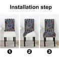thumbnail image 4 of Dining Chair Slipcover Abstract Boho Background Chair Cover Set of 6 Elastic Chair Cover for Kitchen Home or Party, 4 of 4