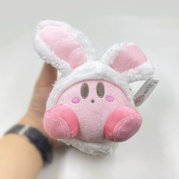 LLavero de juguete de peluche de Sanrio Kawaii para niñas, muñeco de peluche con orejas de conejo, creativo, Kirby, regalo qiuyongming unisex