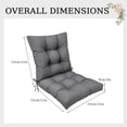 thumbnail image 2 of Eurhowing One-Piece Outdoor Rocking Chair Cushion, Waterproof Non-Slip High-Back Seat Pad with Ties, Patio Cushions for Garden, Lawn Furniture, 42x21x3 Inch, Gray, 1 Pack, 2 of 11