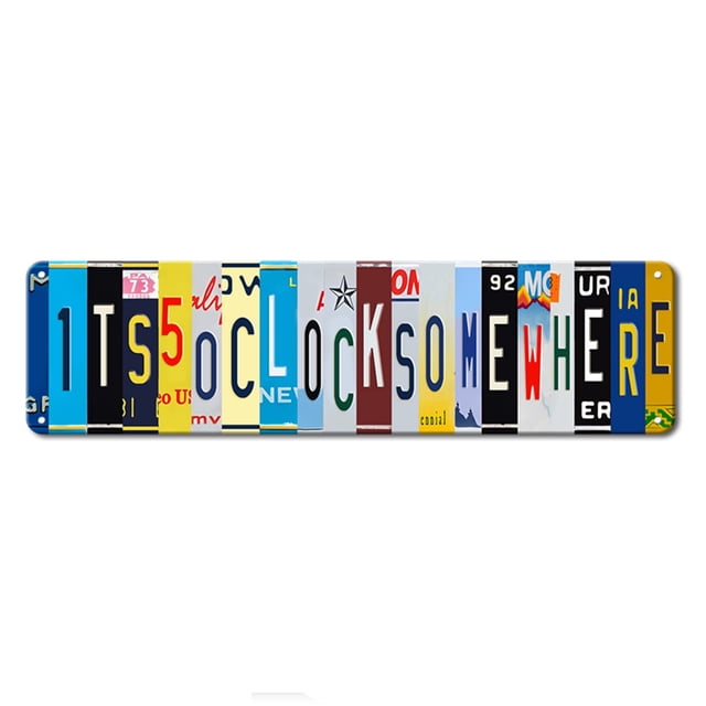 Letrero de bar qxinlsc, lata de metal vintage, 10 x 41 cm, decoración de pared