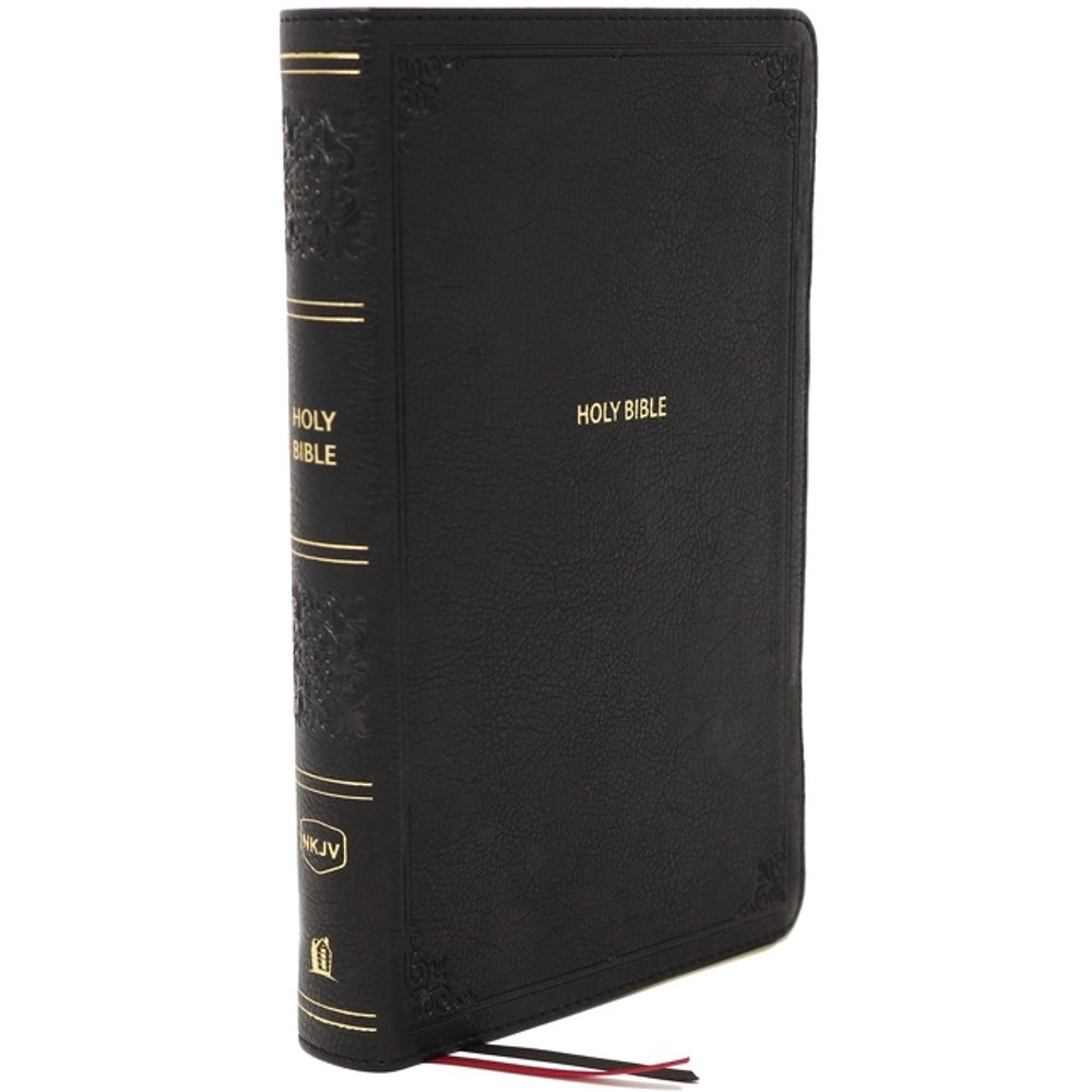 NKJV, EndofVerse Reference Bible, Personal Size, Leathersoft, Black
