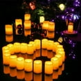 thumbnail image 3 of CJC 10 Pack LED Flameless Pillar Candle with 6 Hours Timer, Ivory Color, No Scent, 3 of 9