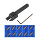 thumbnail image 4 of 10Pcs Mgmn200 Carbide Inserts Golden + 1Pc Mgehr1010-2 Turning Tool Holder Boring Bar With Wr, 4 of 5