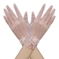 thumbnail image 1 of Guantes de encaje floral para boda, fiesta de ópera, guantes de encaje con aleta, elásticos, tamaño adulto, guantes finos de pantalla táctil de primavera y verano para mujer, guantes de protección, 1 of 8