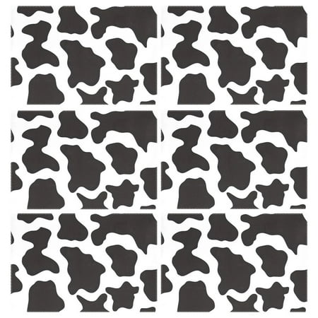 

Ryvnso Placemats Set of 6 Cow Print Dining Mats Heat-Resistant Non-Slip Washable Table Mat