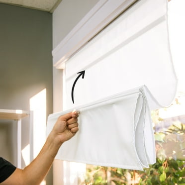Chicology Cordless Roman Shades, Runway White, 36"W X 64"H