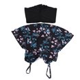 thumbnail image 2 of Vestido de baño estampado con tirantes finos, elástico, moderno, transpirable, de gran tamaño, con flores, talla L, 2 of 15