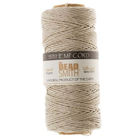 Natural Hemp Twine Bead Cord 1mm / 197 Feet (60 Meters)