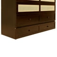 thumbnail image 6 of Noble House Queen Murphy Bed, Pine Wood Frame with Rattan Panel, Storage Drawer & Fold-Out Platform, Walnut, 6 of 17