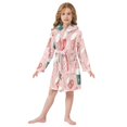thumbnail image 6 of FORMRS Niños Bathrobe Unisex Hooded Robe Soft Plush Pajamas Sleepwear, Size 7-9T, Pink Christmas Cups, 6 of 7