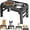 Black, variant on Elevated Raised Dog Bowl Stand with 2 Stainless Steel Bowls, Adjustable Height for Medium Large Dogs, 12.36" - 3.7" Foldable Feeder, Grey