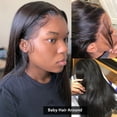 thumbnail image 4 of Straight Lace Front Wig 12-40 Inch Human Hair Wig Brazilian Remy Hair Pre Plucked 13x4 Hd Transparent Lace Frontal Wig with Baby Hair, Natural Color, 4 of 6