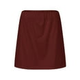 thumbnail image 5 of HZLPFO Women's Tennis Golf Skirts High Waisted with Pockets Inner Shorts for Athletic Skorts Sports Running Pickleball Womens Skirt With Shorts Wine,M, 5 of 6