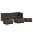 thumbnail image 4 of vidaXL Patio Lounge Set 4 Piece with Cushions Poly Rattan Seat Black/Brown, 4 of 12