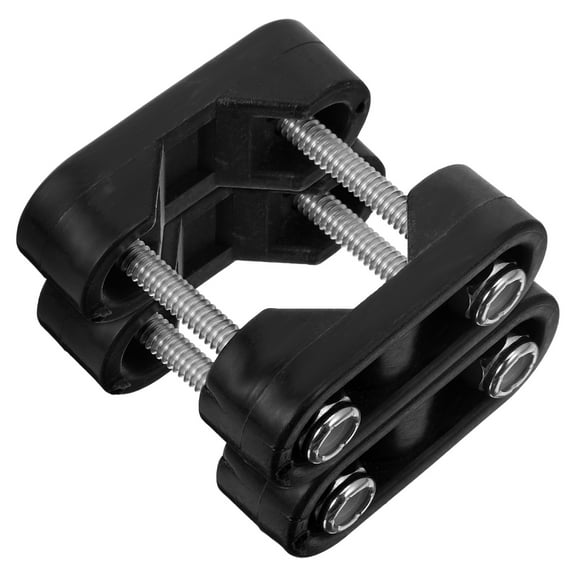 CATIEBYE 2Pcs Black Nylon Marine Tube Clamp Durable Boat Flagpole Rail Rack Replacement Part