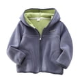 thumbnail image 2 of Esaierr 2-10Y Boys Hooded Sweatshirt Coats for Toddler Kids Fleece Zipper Sweatsuit Jacket Children Sporty Loose Fit Sweatshirt Cardigan Outwear Tracksuit Tops, 2 of 7