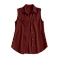 thumbnail image 5 of Livrdious Fall Cardigan for Women Sleeveless Open Front Cardigan Vest Casual Button Down Waffle Knit Coat, S-XXL, 5 of 7