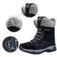 thumbnail image 5 of Xiaoxatg Women's Boots Winter Fashion Thickening Warm Lace Up Solid Color Comfortable Non Footwear for Outdoor Activities 8.5 Black, 5 of 9