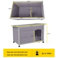 thumbnail image 6 of AIVITUVIN Wooden Dog House Puppy Kennels for Large/Medium/Small Dogs, Gray, 6 of 9