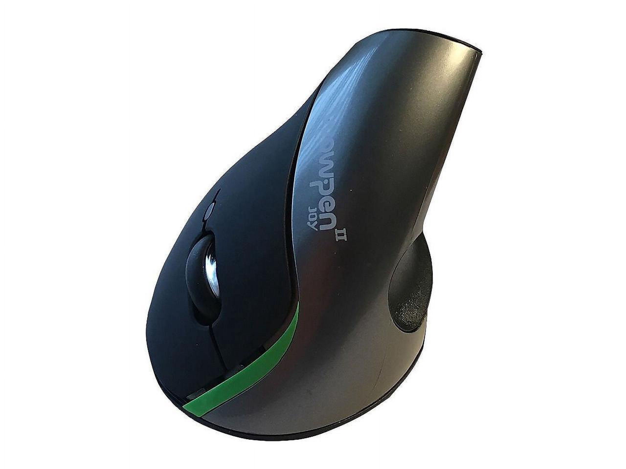 WOW PEN JOY II WIRELESS ERGONOMIC COMPUTER MOUSE SILVER - Optical - Wireless - Black, Silver - 1 Pack - USB - 2000 dpi - Scroll Wheel - 6 Button(s) - Right-handed Only